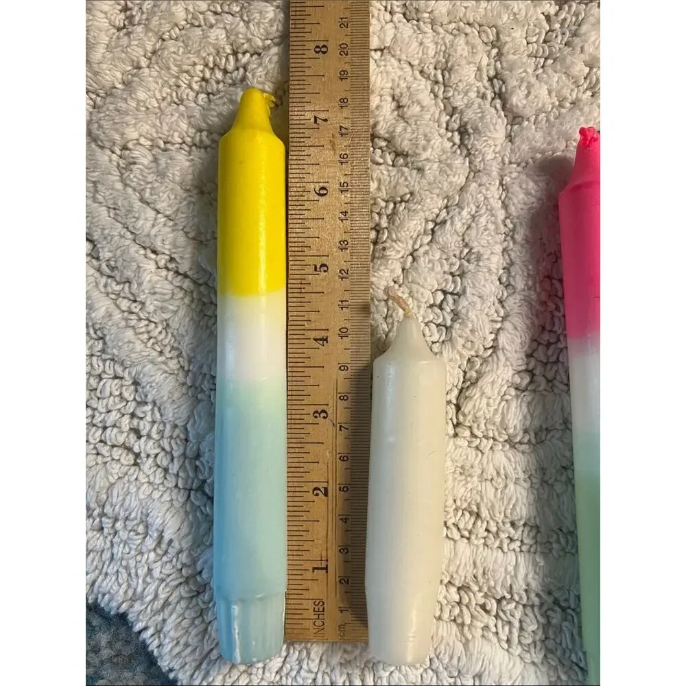 Lot of 9 - Free People (5) Vintage Floral (4) Colorful Taper Candles